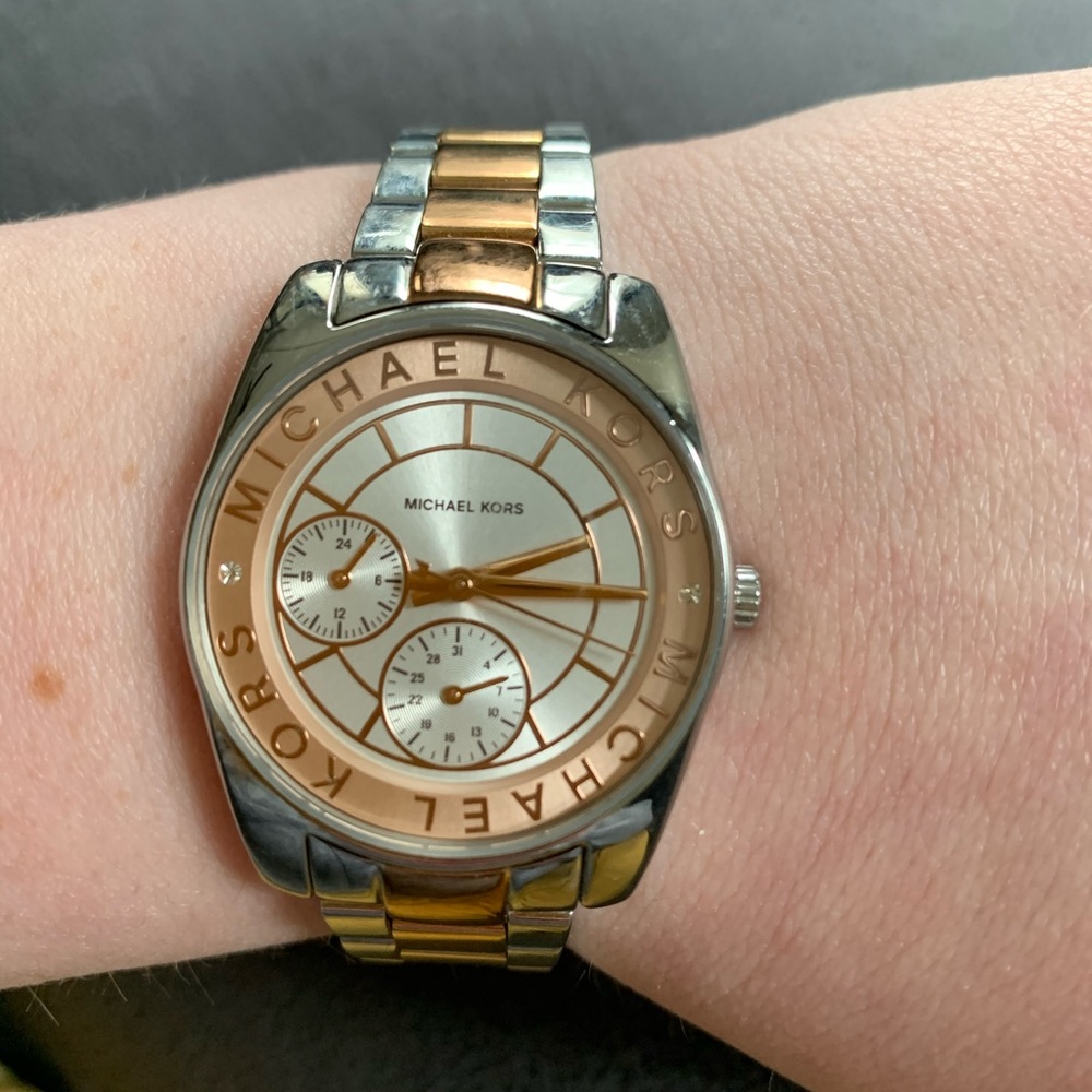 Two-Tone Rose Gold Michael Kors Watch